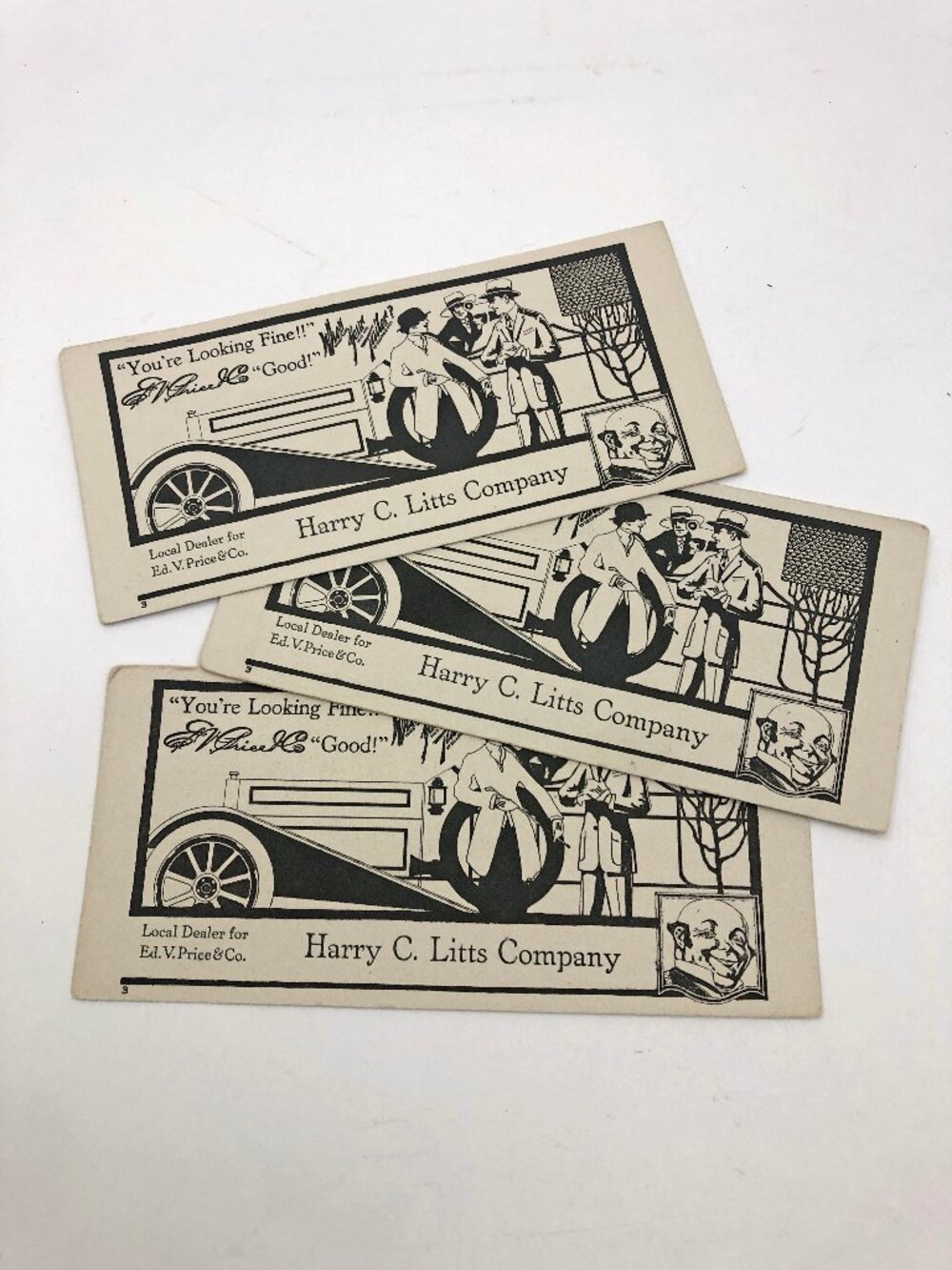 Vintage Ed. V. Price & Co Chicago V. W. Smith Co Tailor Advertising Blotters